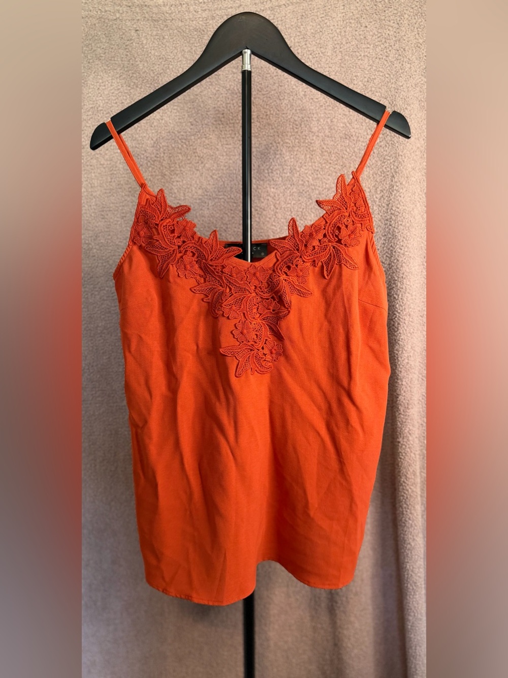 Maverick The Collection Orange Floral Lace Cami Top NWT S